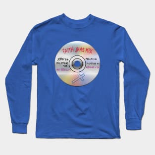 Faith Jamz Mixtape CD - 90's Inspired Spiritual T-shirt Long Sleeve T-Shirt